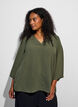 Blouse with 3/4 sleeves, Green, Model image number 0