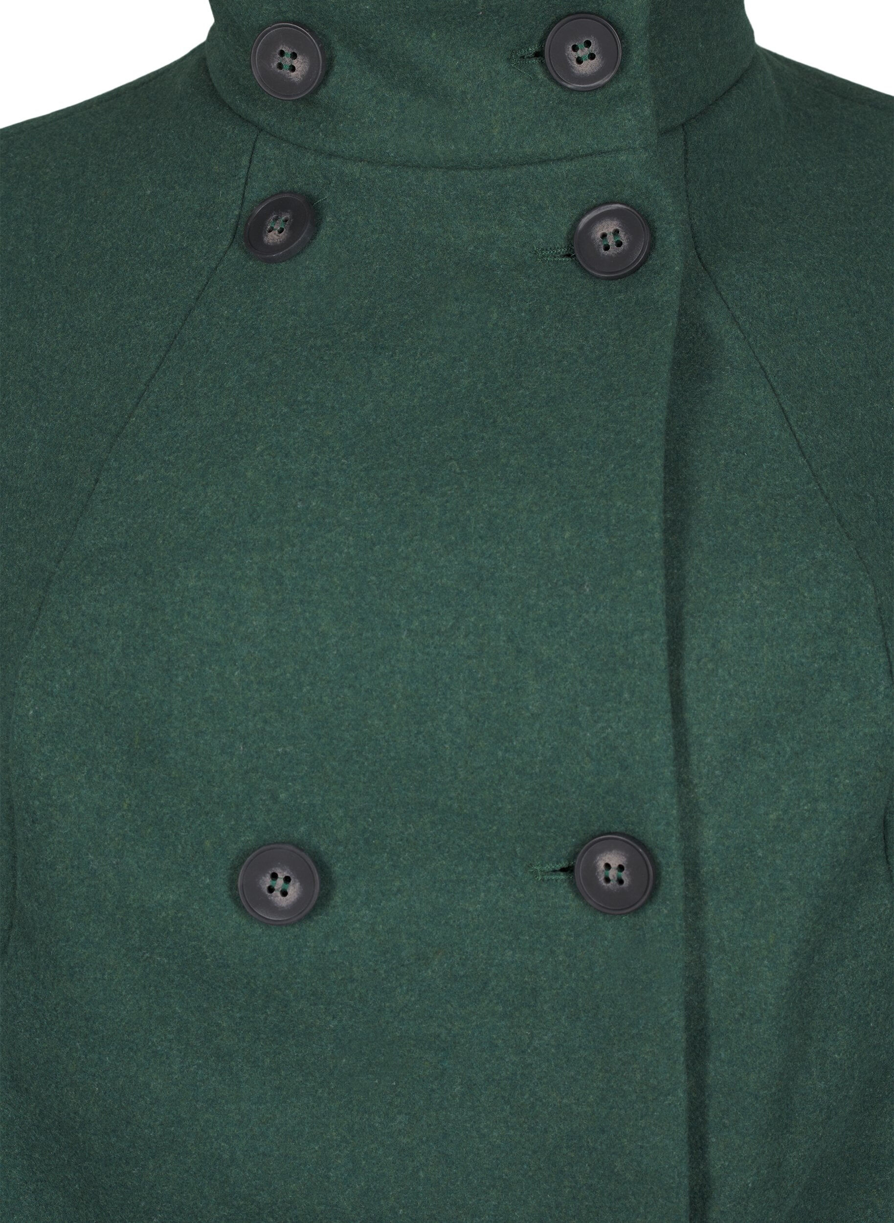 Zizzifashion Short A-line coat, Trekking Green Mel., Packshot image number 2