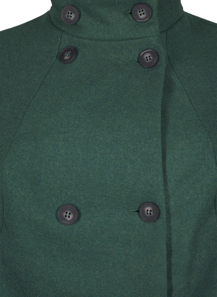 Short A-line coat, Trekking Green Mel., Packshot image number 2