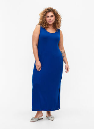 Sleeveless ribbed dress in viscose, Surf the web, Model image number 0