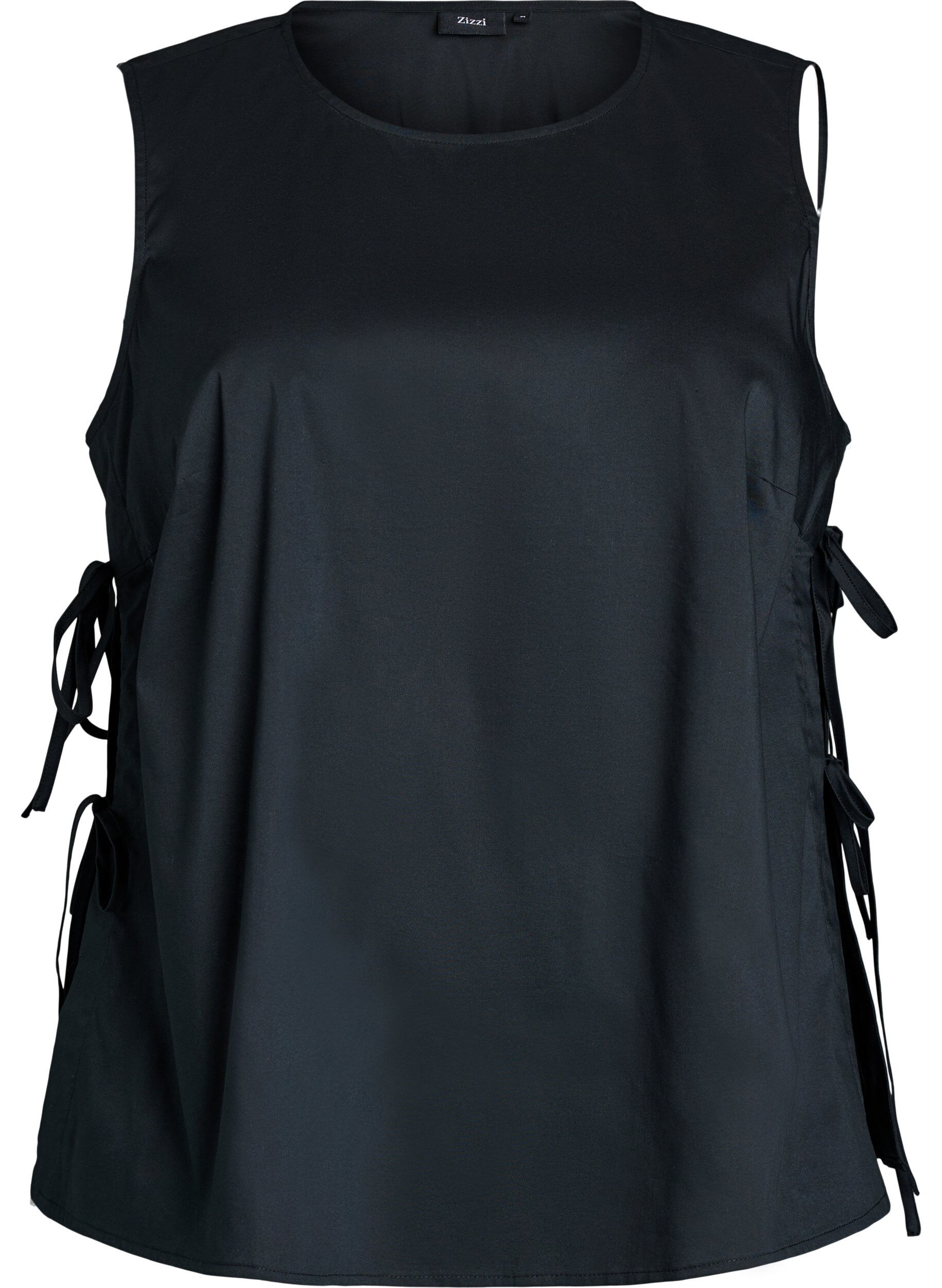 Sleeveless top with tie detail at the sides