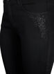 Super slim Amy jeans with embroidery detail, Black, Packshot image number 2