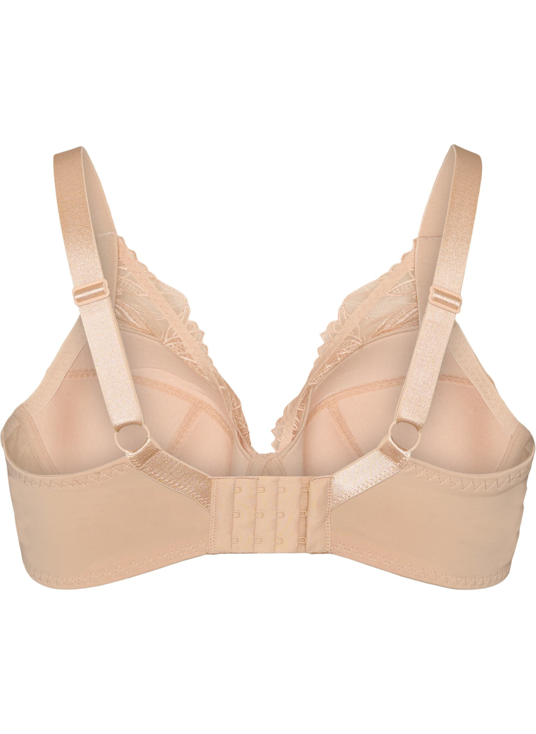 ZizzifashionPadded lace bra with underwire, Beige, Packshot image number 1