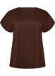 Cotton T-shirt with crochet detail, Brown, Packshot image number 0