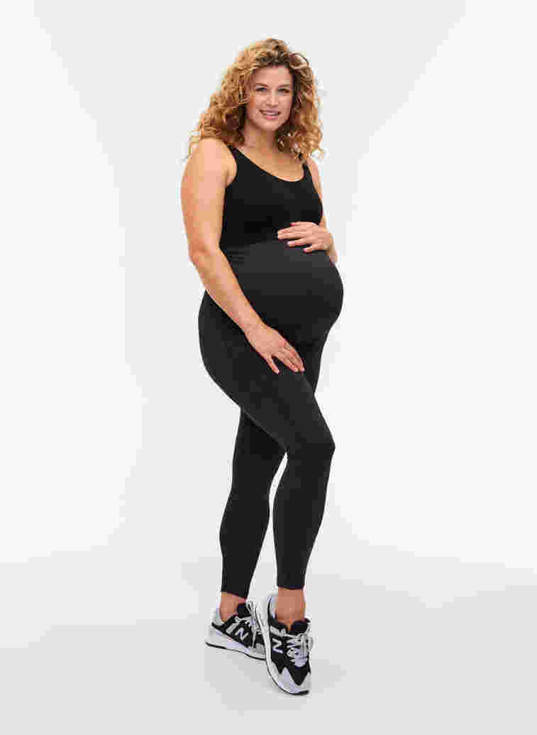 Maternity training tights, Black, Model image number 3