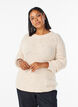 Knit sweater with raglan sleeves, Beige, Model image number 0