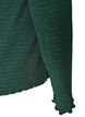 Textured blouse with wavy edges, Green, Packshot image number 3