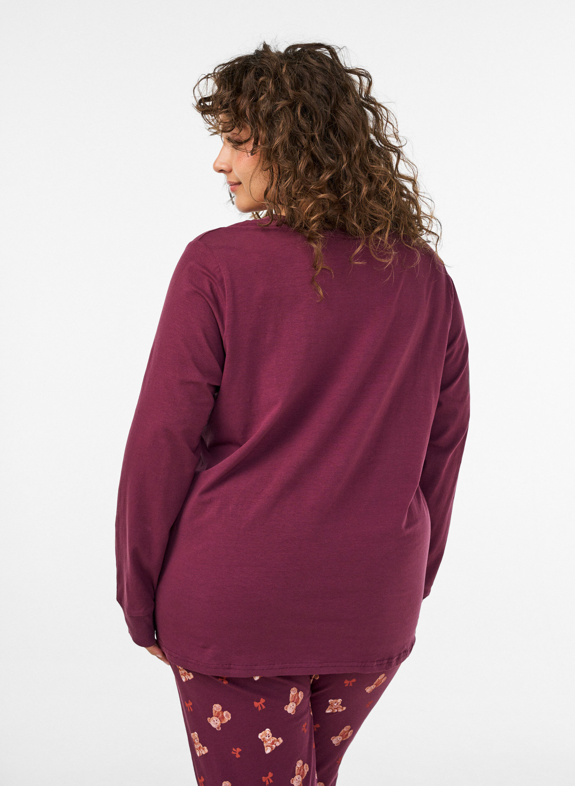 ZizzifashionPrinted night top, Red, Model image number 2