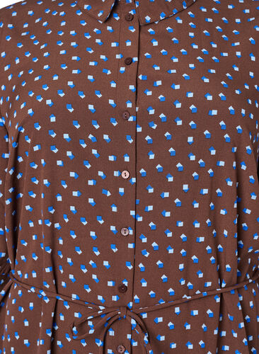 FLASH - Shirt dress with dots, Chicory Coffee AOP, Packshot image number 2