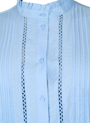 Viscose shirt blouse with ruffle collar, Serenity, Packshot image number 2