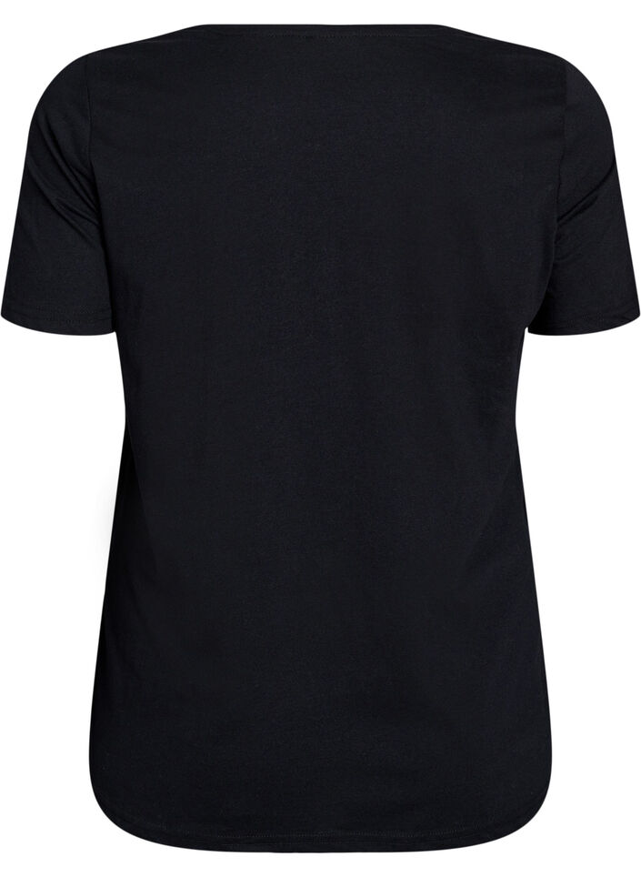 FLASH - T-shirt with motif, Black, Packshot image number 1
