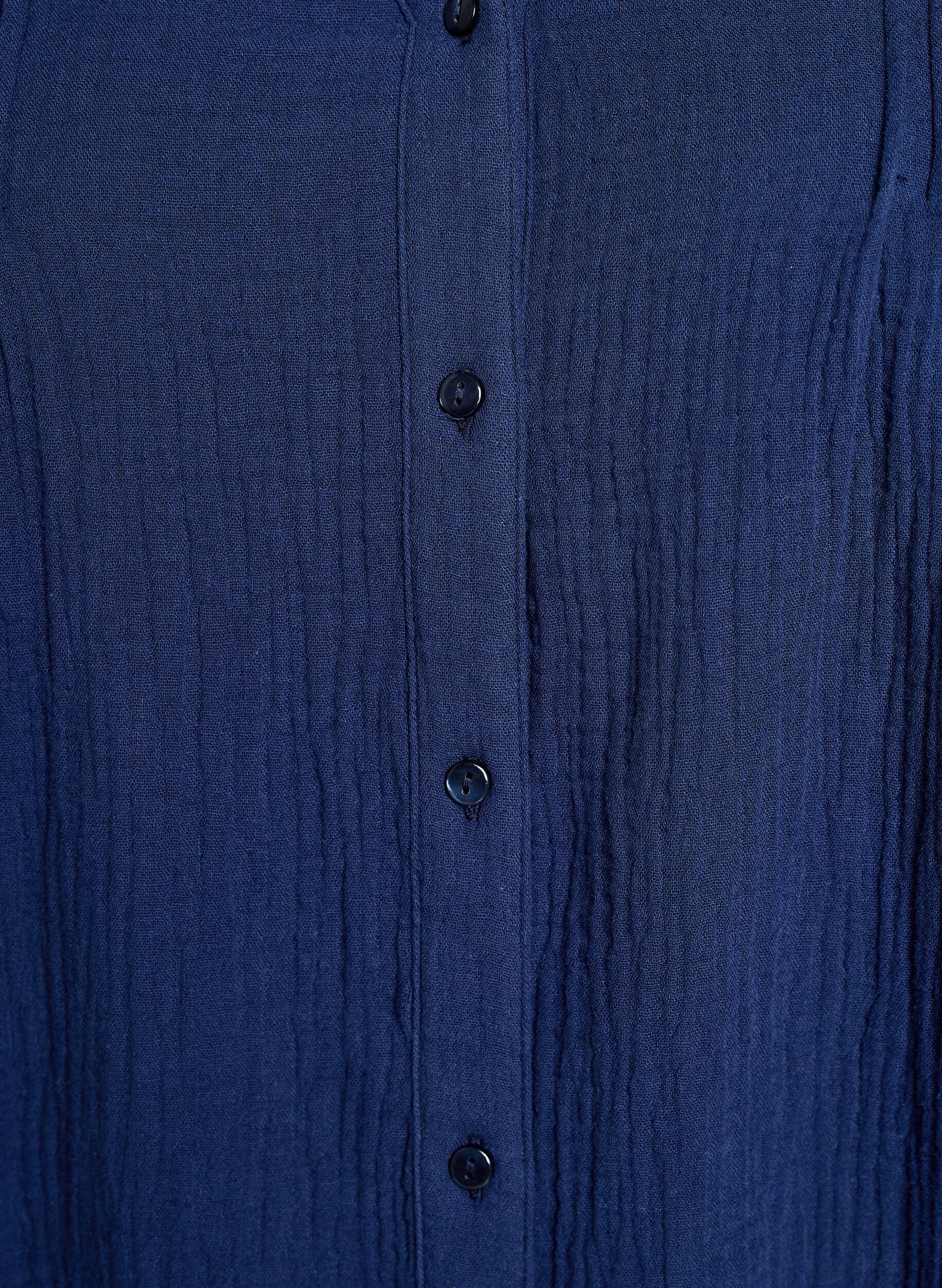 ZizzifashionCotton muslin blouse with embroidered details, Blue, Packshot image number 2