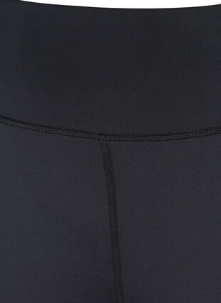 Cropped tights with wrinkle details, Black, Packshot image number 2