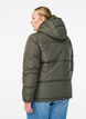 Short puffer jacket with a hood and two-way zipper, Dark Grey, Model image number 2