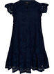 Broderie anglaise dress with ruffle sleeves, Blue, Packshot image number 0