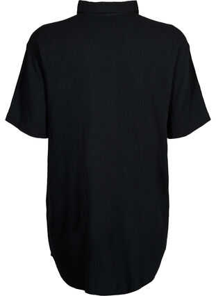 Short sleeve shirt with buttons, Black, Packshot image number 1