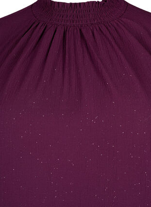 FLASH - Long sleeved blouse with smock and glitter	, Purple w. Silver, Packshot image number 2