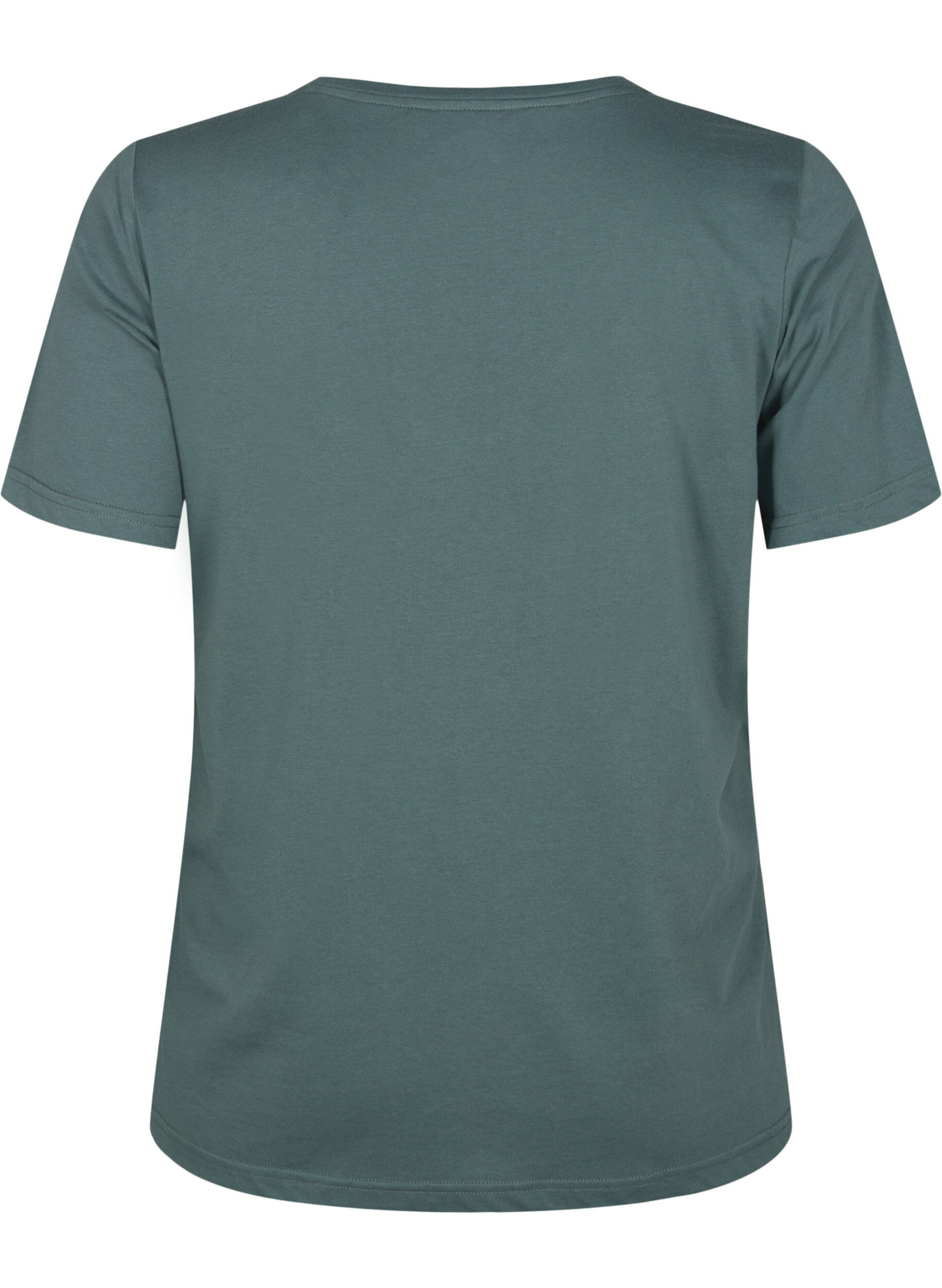 Zizzifashion FLASH - T-shirt with v-neck, Balsam Green, Packshot image number 1