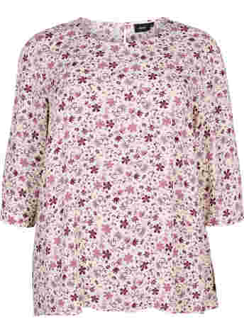 Viscose blouse with floral print