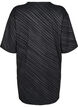 Patterned dress with 3/4 sleeves, Black, Packshot image number 1