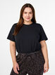 T-shirt in organic cotton with a round neck, Black, Model image number 0