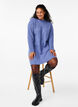 Short ribbed dress with a round neck, Grey Blue Mel., Model image number 2