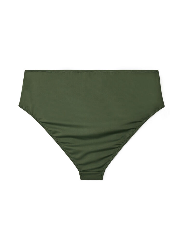 High-waisted Tai bikini briefs with gold detail, Green, Packshot image number 1