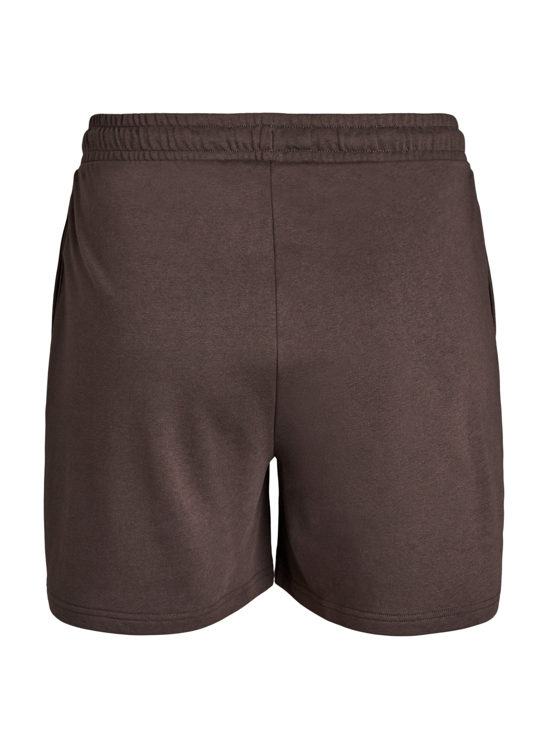 Zizzifashion High-waisted sweatshorts with pockets, Brown, Packshot image number 1