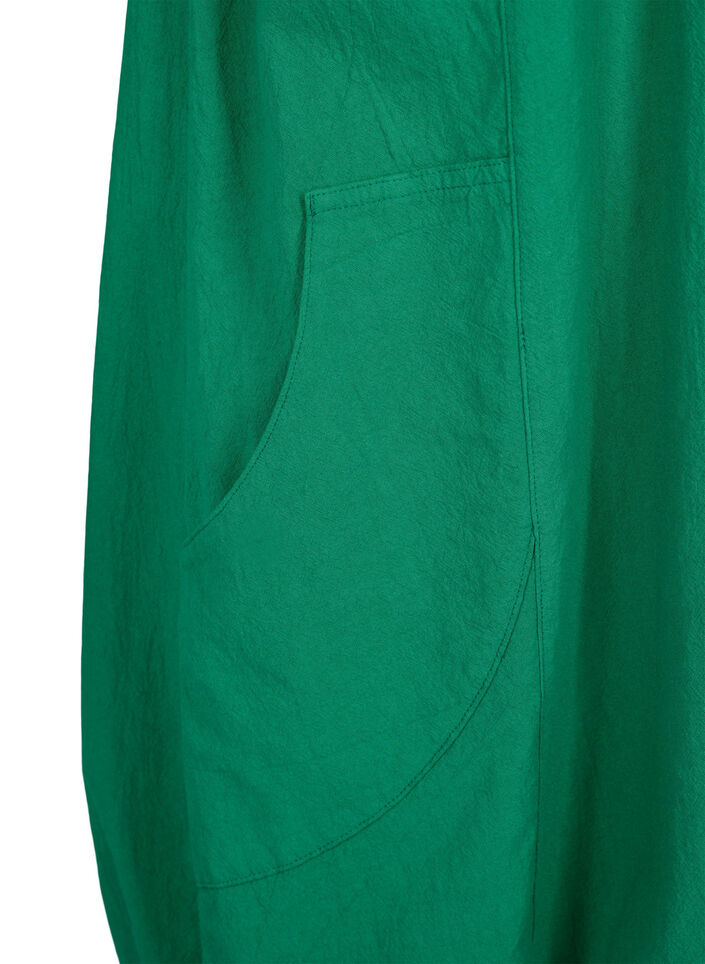 Short sleeve cotton dress, Green, Packshot image number 3