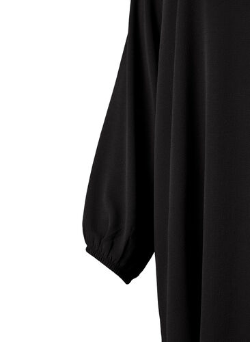 Long-sleeved V-neck dress, Black, Packshot image number 2