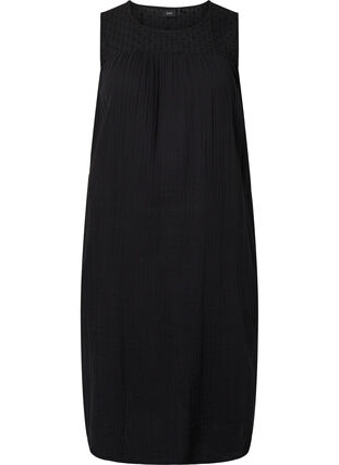 Sleeveless midi dress in cotton, Black, Packshot image number 0