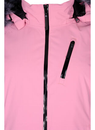 Ski jacket with detachable hood, Sea Pink Comb, Packshot image number 2