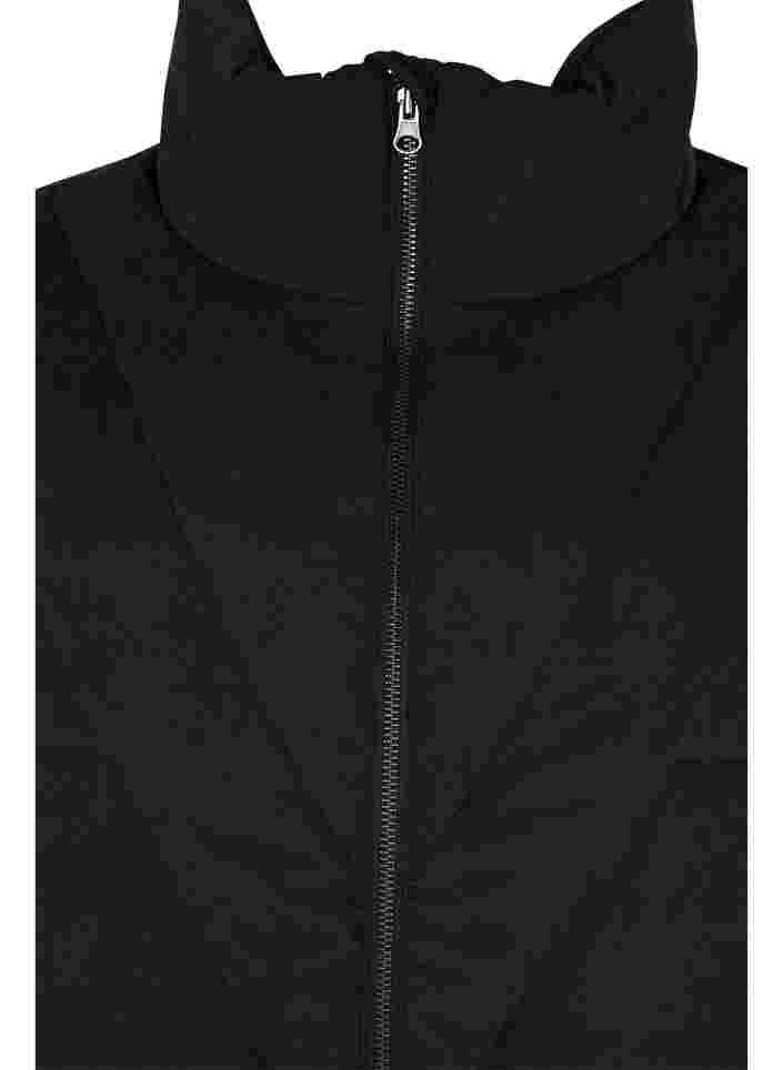 Short winter jacket with zip and high collar, Black, Packshot image number 2