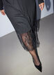 Jersey dress with glitter and lace trim, Black, Model image number 2