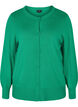 Knitted cardigan with buttons in viscose mix, Jolly Green, Packshot image number 0