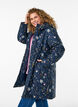 Padded winter jacket with floral print, Blue, Model image number 0