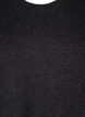 Knitted dress with a round neck and slit, Dark Grey Melange, Packshot image number 2