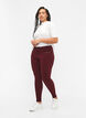 Close-fitting trousers with zipper details, Red, Model image number 0
