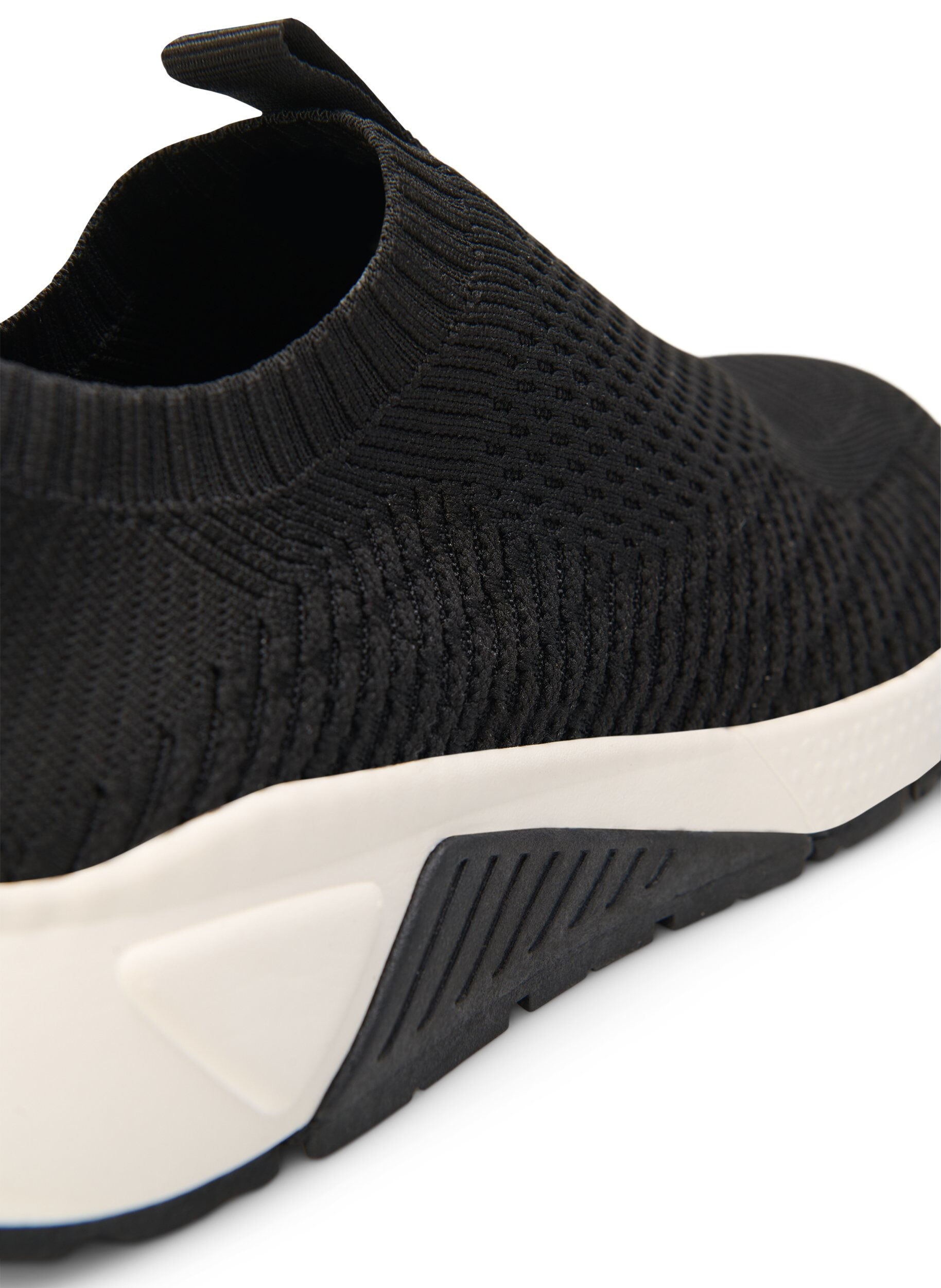 Zizzifashion Sneakers in stretchy knit material, Black, Packshot image number 4