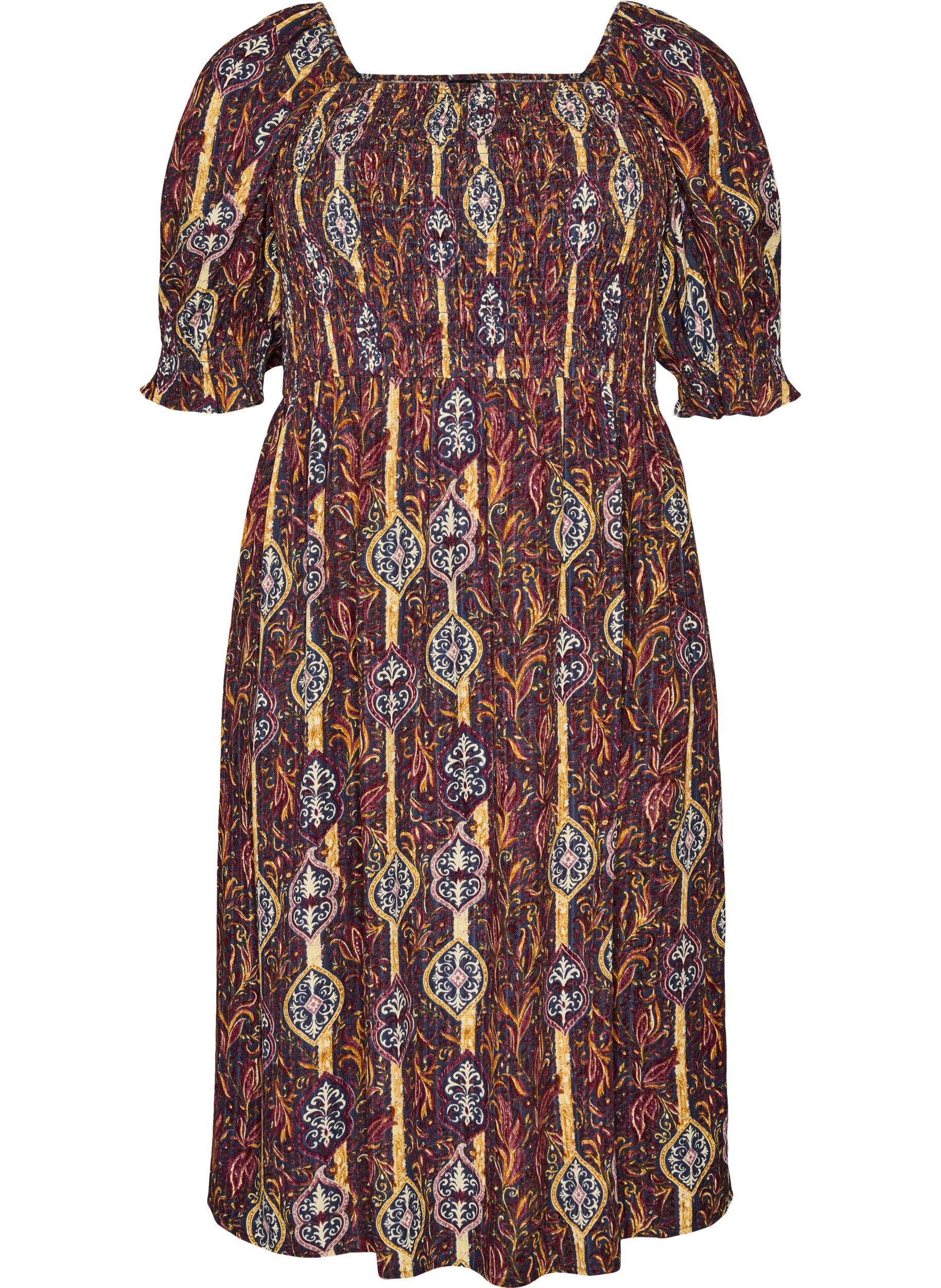 Summer dress in viscose with paisley print