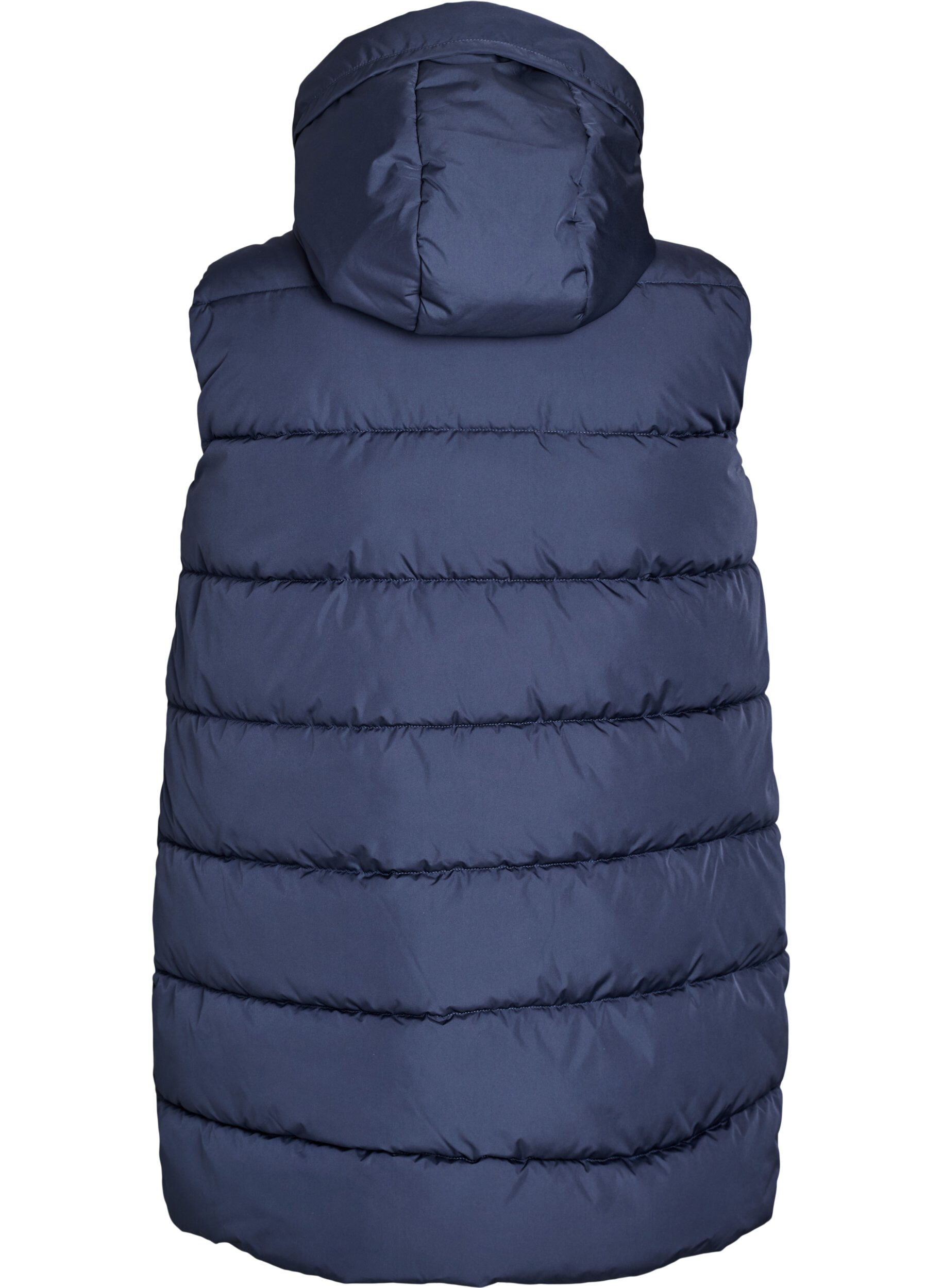 ZizzifashionLong vest with hood and pockets, Blue, Packshot image number 1
