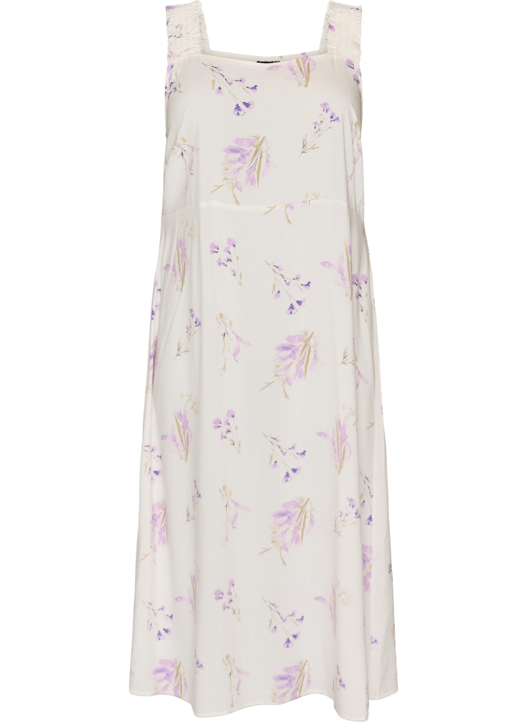 ZizzifashionSummer dress with wide straps, White, Packshot image number 0