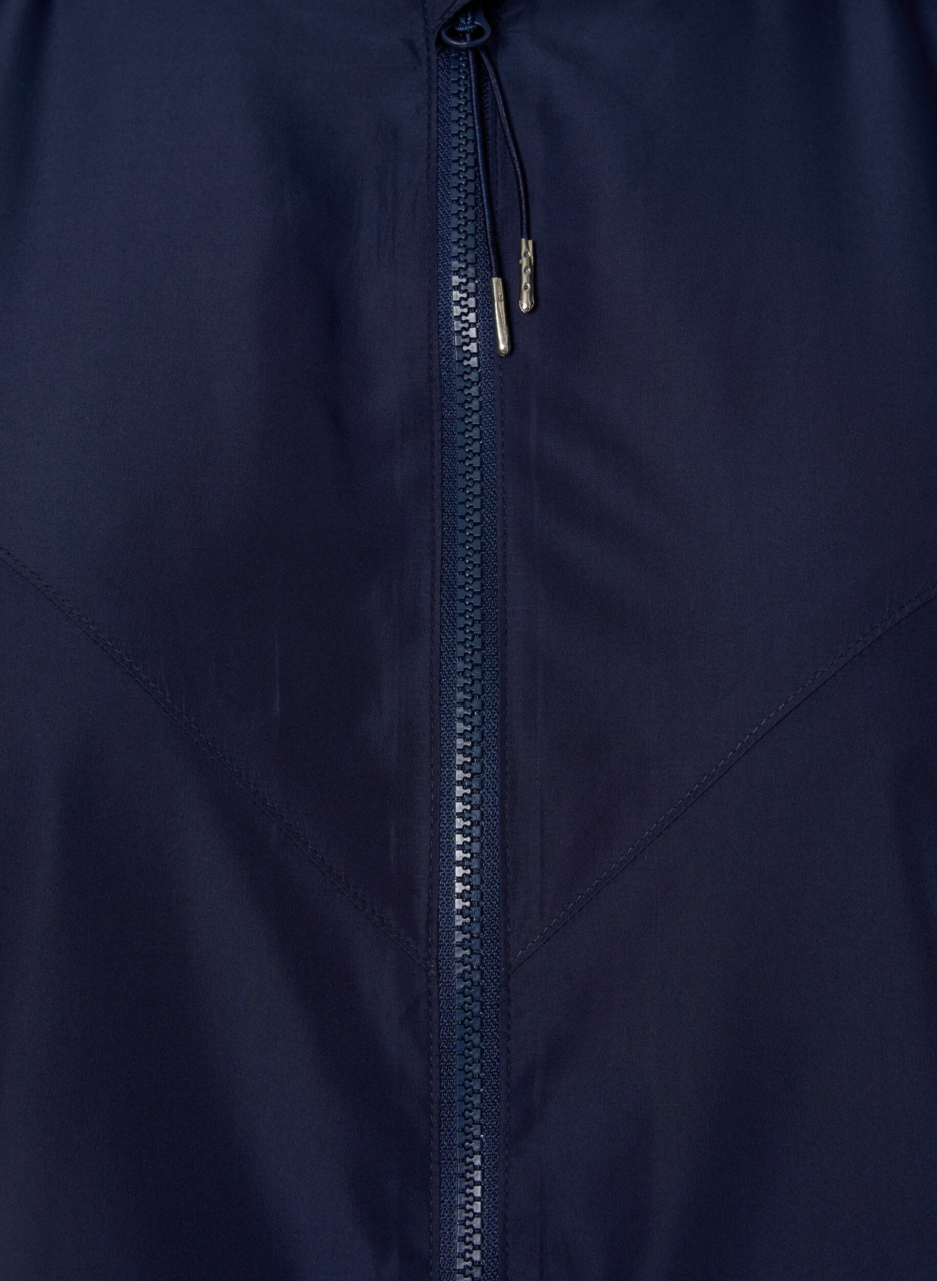 Zizzifashion Short jacket with hood and adjustable bottom, Navy Blazer, Packshot image number 2