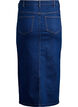 FLASH - Midi denim skirt with a front slit, Blue, Packshot image number 1