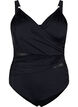 Wrap swimsuit, Black, Packshot image number 0
