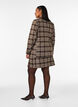Short checked skirt with A-line fit, Brown, Model image number 2