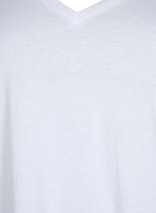 2-pack t-shirt with v-neckline, Bright White / Black, Packshot image number 2