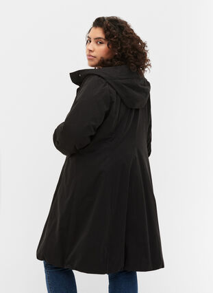 Jacket with hood, Black, Model image number 1