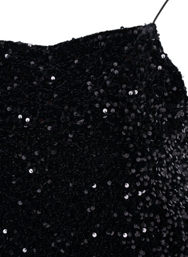 Top with sequin and narrow straps, Black Sequins, Packshot image number 2