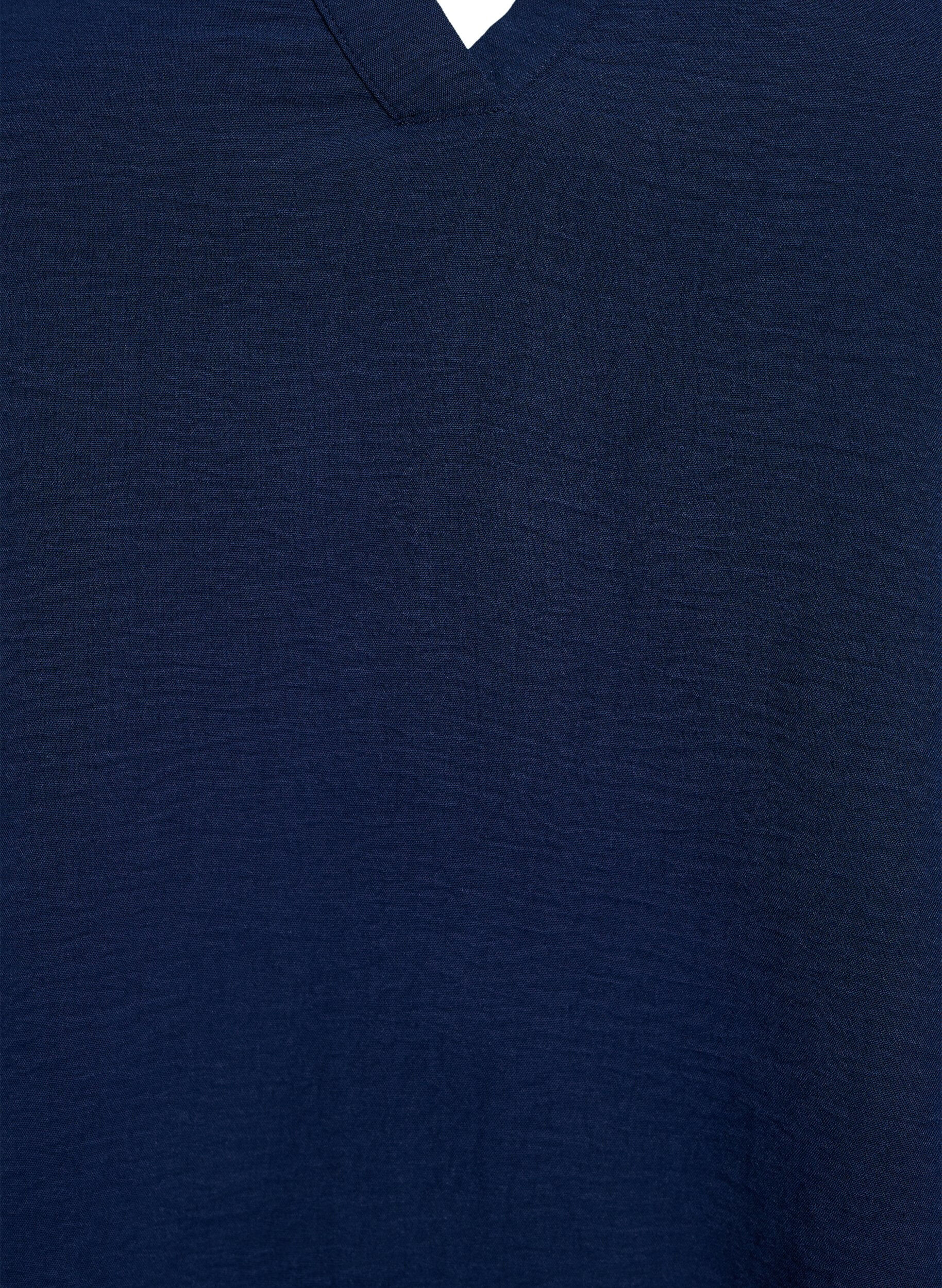 ZizzifashionBlouse with 3/4 sleeves, Blue, Packshot image number 2